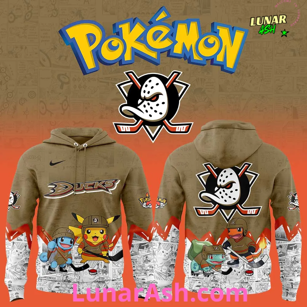 Anaheim Ducks x Pokémon Special Hoodie Anaheim Ducks x Pokémon Special Hoodie