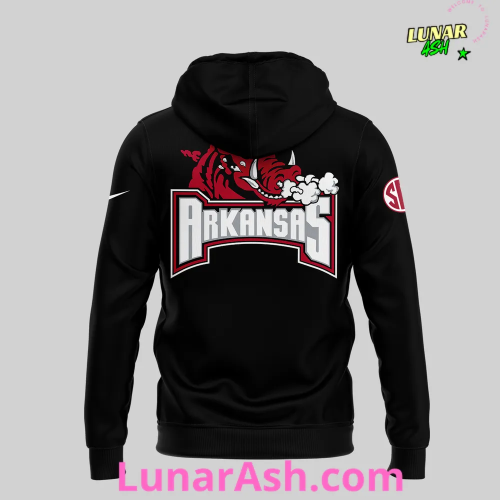 Arkansas Razorback Coach John Calipari 2024 Black Hoodie Arkansas Razorback Coach John Calipari 2024 Black Hoodie