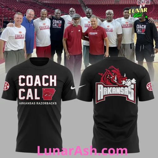 Arkansas Razorback Coach John Calipari 2024 Black T-Shirt