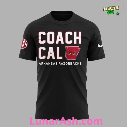 Arkansas Razorback Coach John Calipari 2024 Black T-Shirt