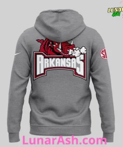 Arkansas Razorback Coach John Calipari 2024 Gray Hoodie 3