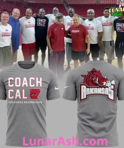 Arkansas Razorback Coach John Calipari 2024 Gray T-Shirt