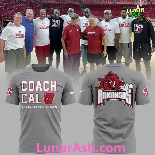Arkansas Razorback Coach John Calipari 2024 Gray T-Shirt
