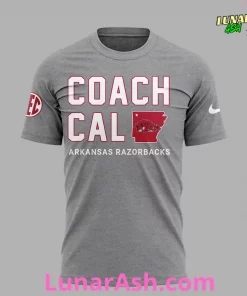 Arkansas Razorback Coach John Calipari 2024 Gray T-Shirt