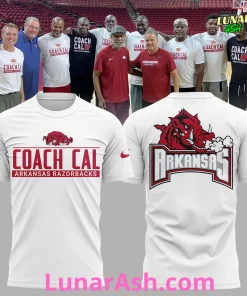 Arkansas Razorback Coach John Calipari 2024 White T-Shirt
