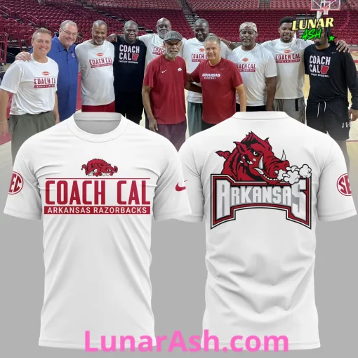 Arkansas Razorback Coach John Calipari 2024 White T-Shirt
