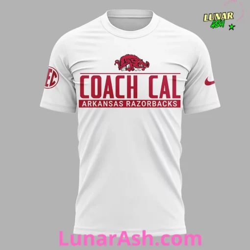 Arkansas Razorback Coach John Calipari 2024 White T-Shirt