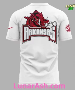Arkansas Razorback Coach John Calipari 2024 White T Shirt 3