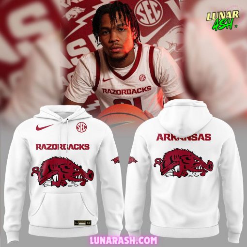 Arkansas Razorbacks Basketball New Version 2024 White Hoodie