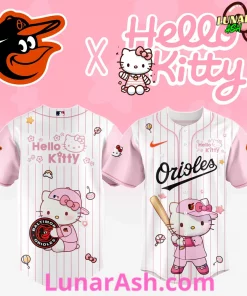 Baltimore Orioles Cute Hello Kitty Baseball Jersey