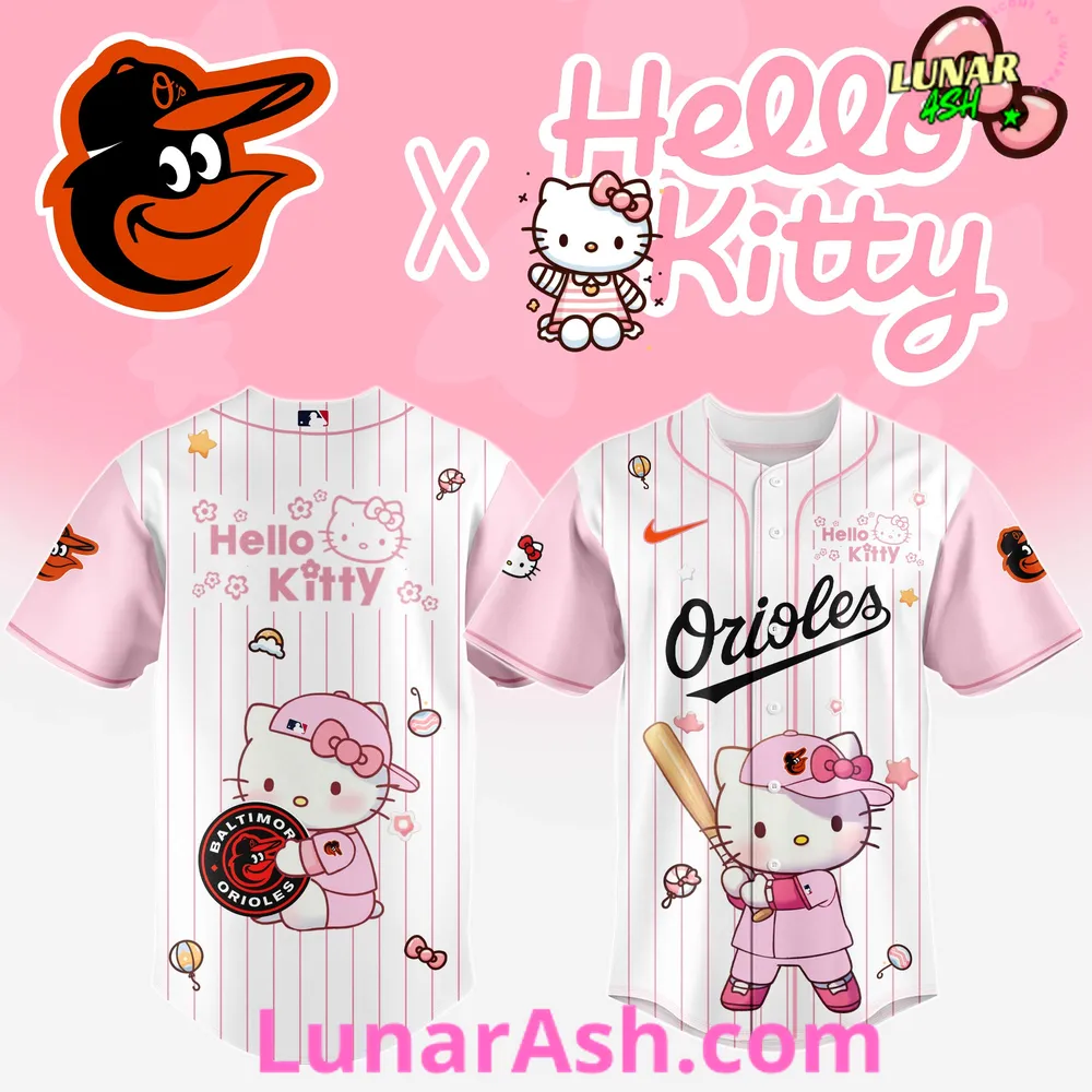 Baltimore Orioles Cute Hello Kitty Baseball Jersey Baltimore Orioles Cute Hello Kitty Baseball Jersey