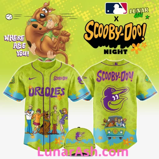 Baltimore Orioles MLB x Scooby-Doo Night Baseball Jersey