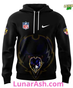 Baltimore Ravens Alternate Helmet Fanatics Black 2024 Hoodie 3