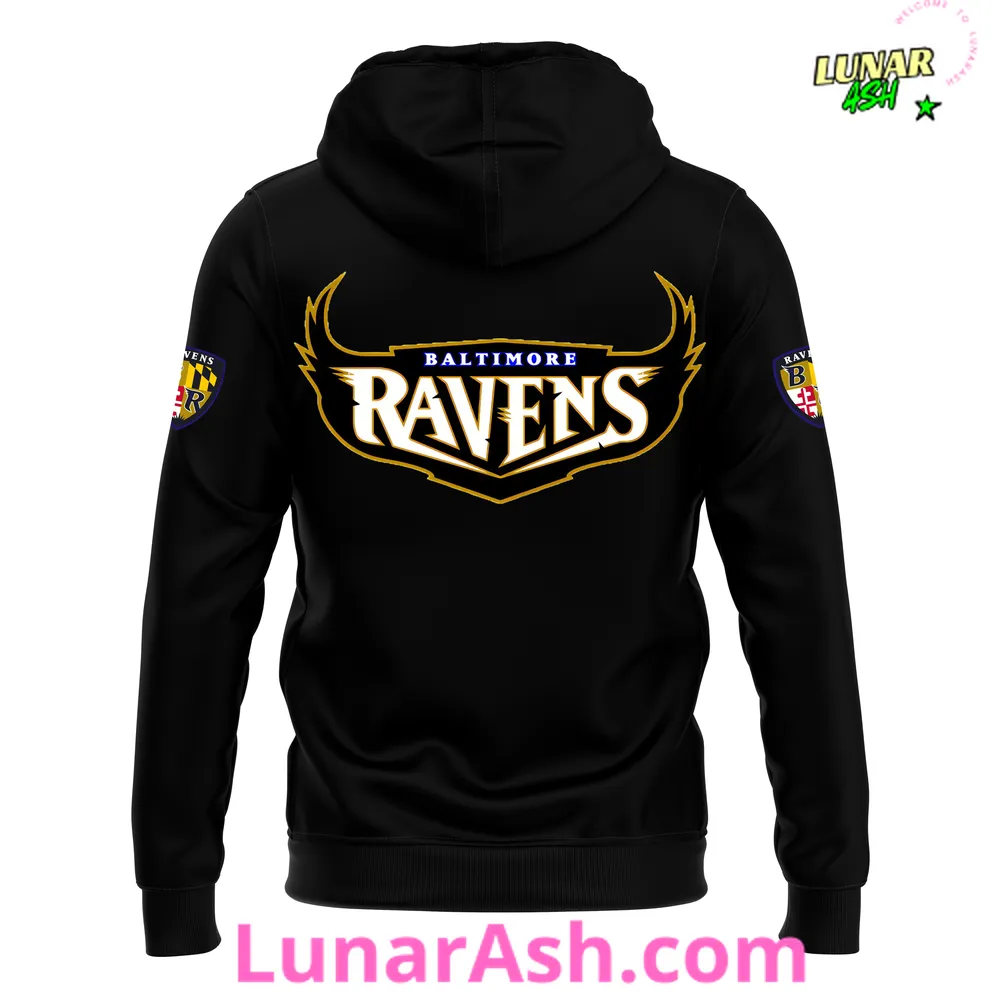 Baltimore Ravens Alternate Helmet Fanatics Black 2024 Hoodie Baltimore Ravens Alternate Helmet Fanatics Black 2024 Hoodie