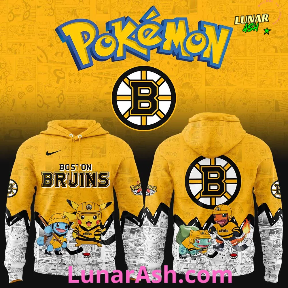 Boston Bruins x Pokémon Special Hoodie Boston Bruins x Pokémon Special Hoodie