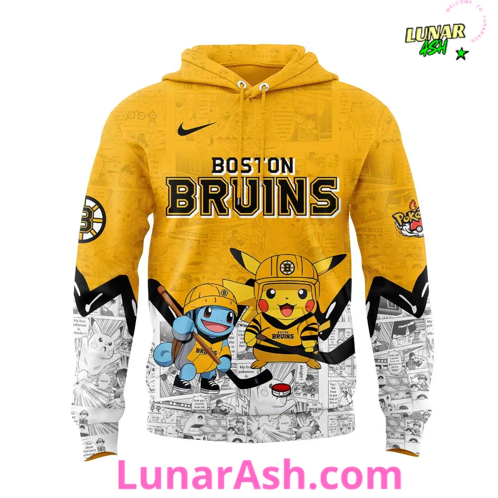 Boston Bruins x Pokémon Special Hoodie Boston Bruins x Pokémon Special Hoodie