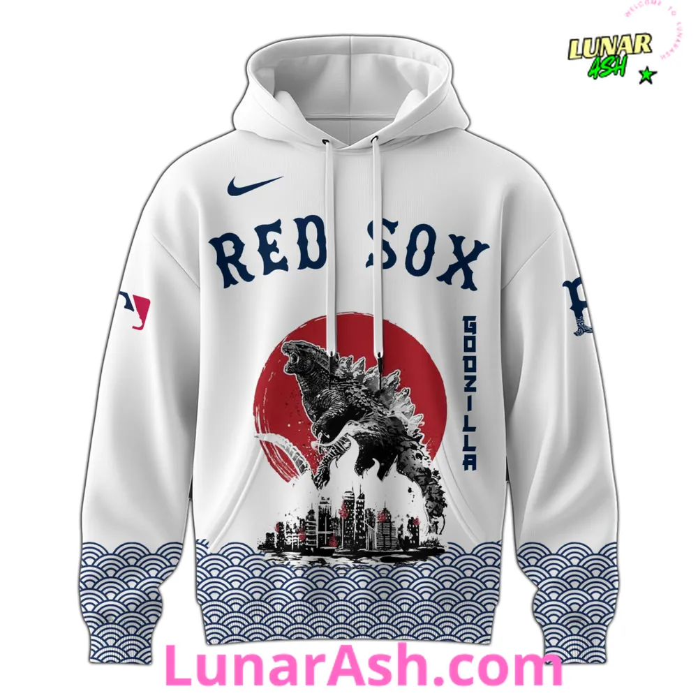Boston Red Sox 2025 Japan x Godzilla Hoodie Boston Red Sox 2025 Japan x Godzilla Hoodie