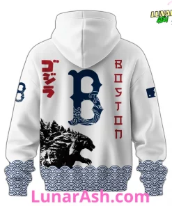 Boston Red Sox 2025 Japan x Godzilla Hoodie 3