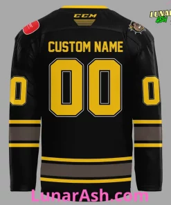 Brantford Bulldogs Black & Gold Official Team 2025 Hockey Jersey 3