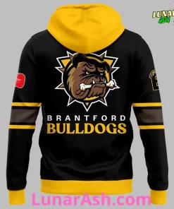 Brantford Bulldogs Black & Gold Official Team 2025 Hoodie 3