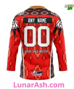 Calgary Hitmen Every Child Matters Indigenous Tribute Hockey Jersey 3