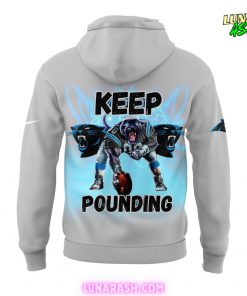 Carolina Panthers Keep Pounding 2024 Gray Hoodie 3