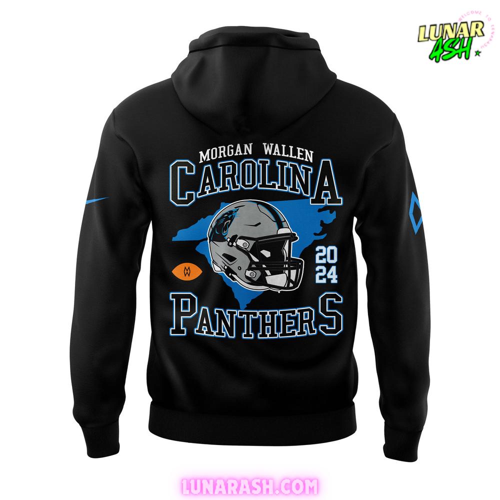 Carolina Panthers Morgan Wallen 2024 Black Hoodie Carolina Panthers Morgan Wallen 2024 Black Hoodie