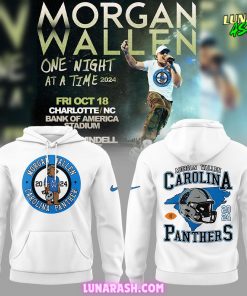 Carolina Panthers Morgan Wallen 2024 White Hoodie