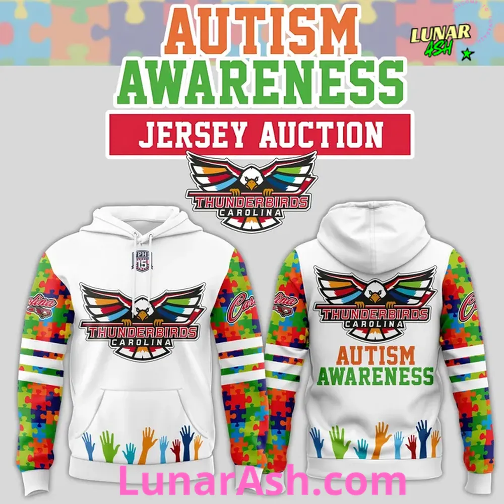 Carolina Thunderbirds Autism Awareness 2025 Special Hoodie Carolina Thunderbirds Autism Awareness 2025 Special Hoodie