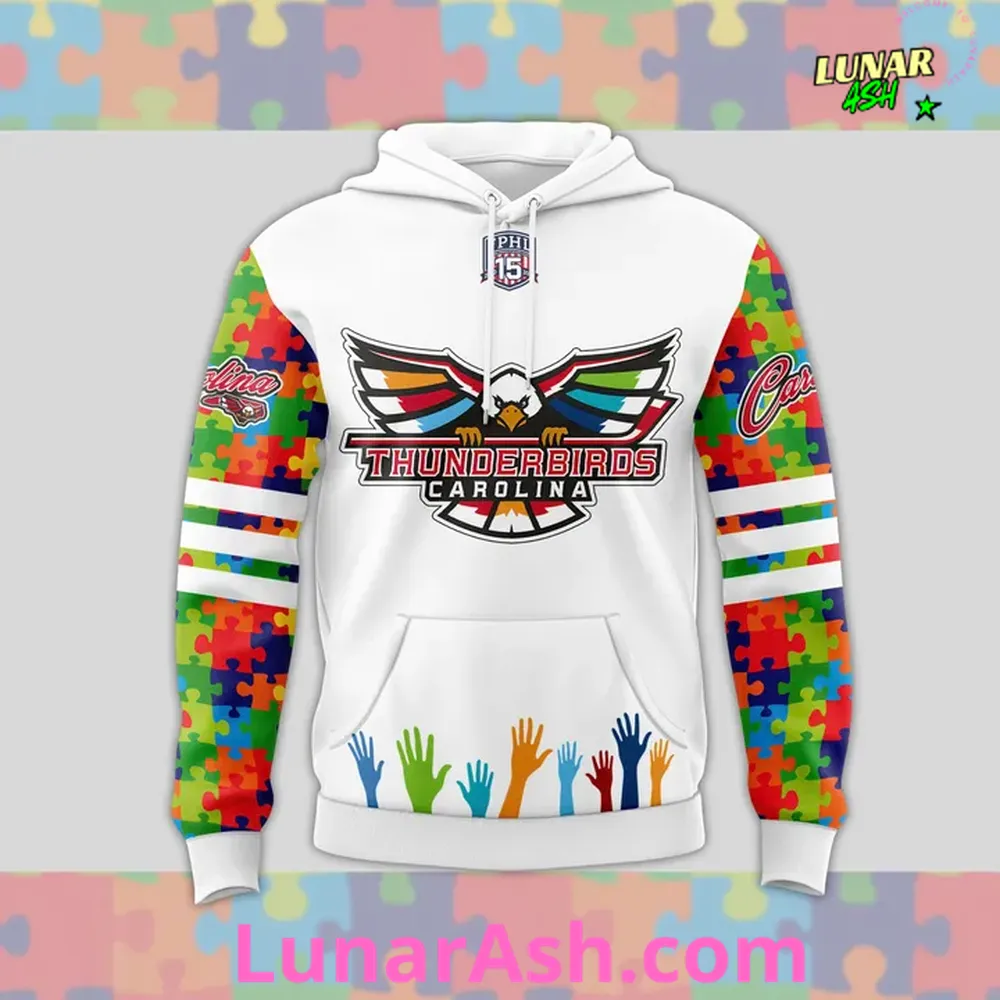 Carolina Thunderbirds Autism Awareness 2025 Special Hoodie Carolina Thunderbirds Autism Awareness 2025 Special Hoodie