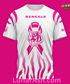 Cincinnati Bengals Breast Cancer 2024 White T-Shirt