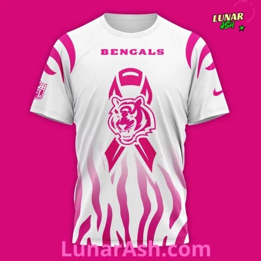 Cincinnati Bengals Breast Cancer 2024 White T-Shirt