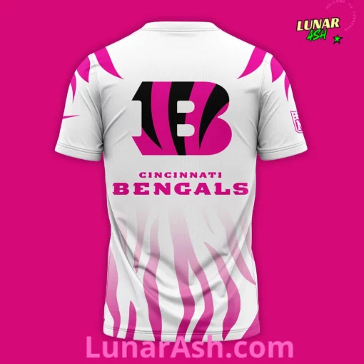Cincinnati Bengals Breast Cancer 2024 White T-Shirt