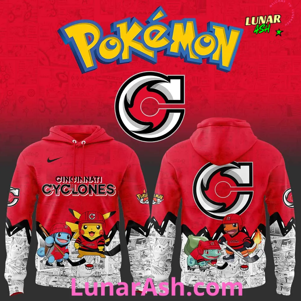 Cincinnati Cyclones x Pokémon Special Hoodie Cincinnati Cyclones x Pokémon Special Hoodie