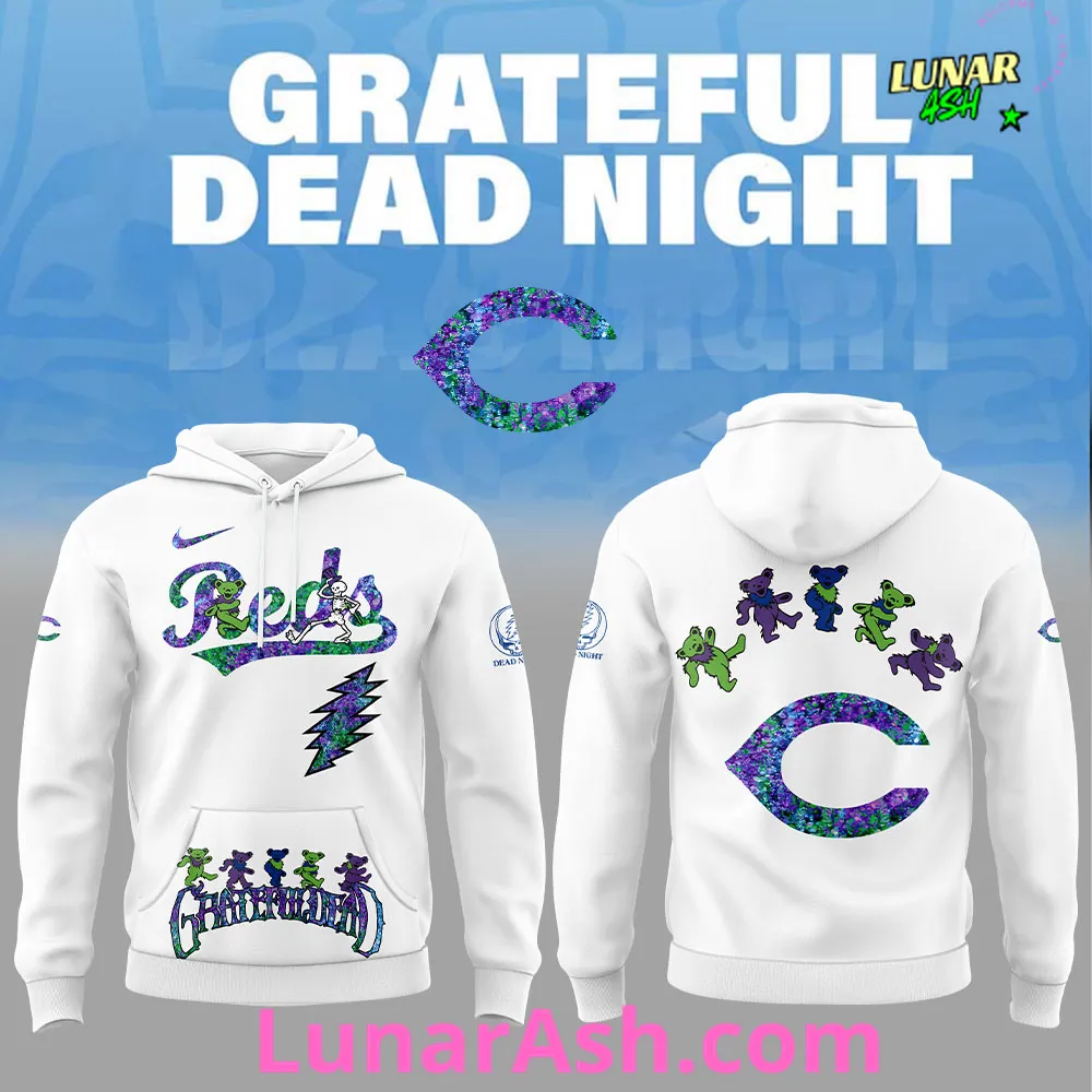 Cincinnati Reds Grateful Dead Night Special Hoodie Cincinnati Reds Grateful Dead Night Special Hoodie