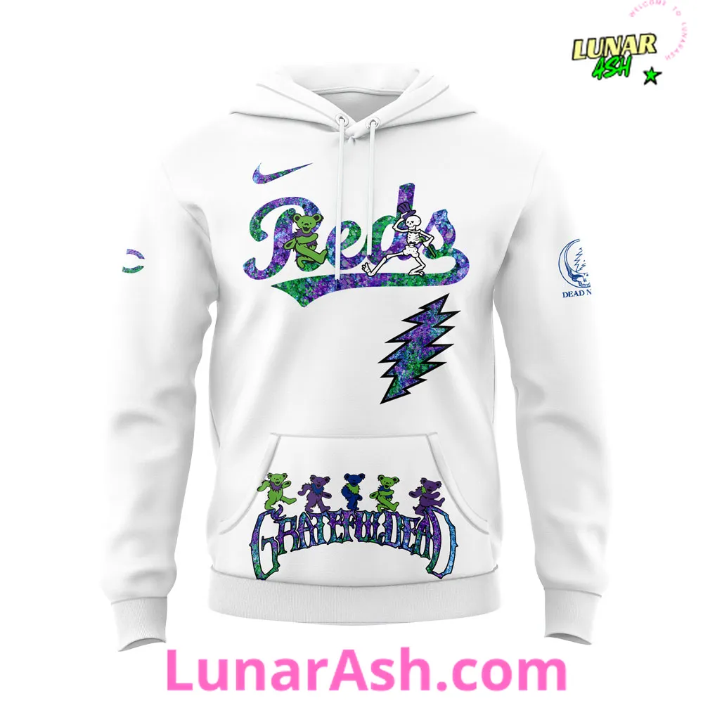 Cincinnati Reds Grateful Dead Night Special Hoodie Cincinnati Reds Grateful Dead Night Special Hoodie