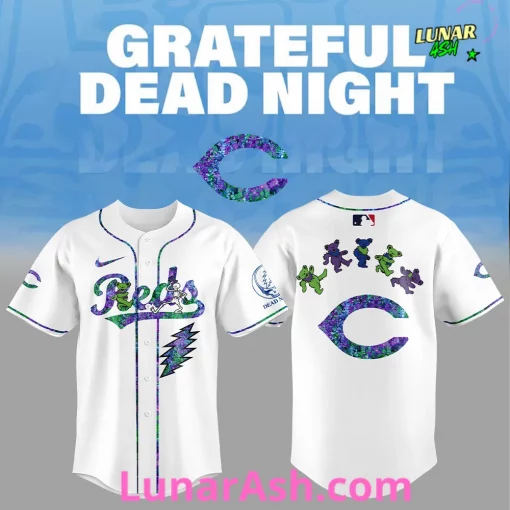 Cincinnati Reds Grateful Dead Night Special Jersey