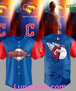 Cleveland Guardians DC’s Superman™ Night Baseball Jersey