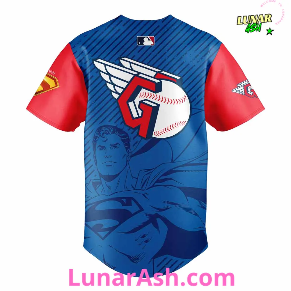 Cleveland Guardians DC’s Superman™ Night Baseball Jersey Cleveland Guardians DC’s Superman™ Night Baseball Jersey