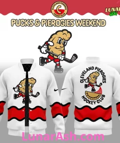 Cleveland Pierogies Pucks & Pierogies Weekend Limited Edition Baseball Jacket