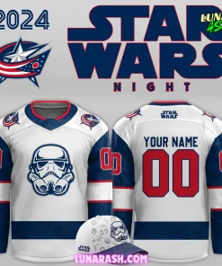 Columbus Blue Jackets x Star Wars Night 2024 Custom Hockey Jersey 1