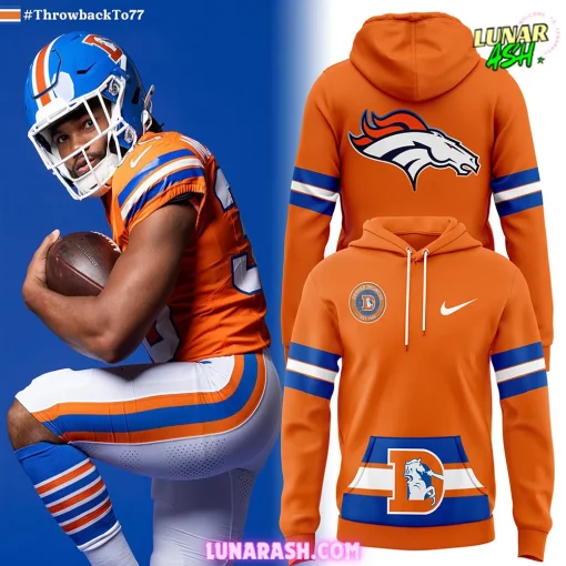 Denver Broncos Throwback To 1977 Orange Hoodie