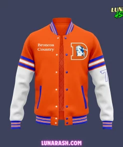 Denver Broncos Throwback To 77 Orange Baseball Jacket