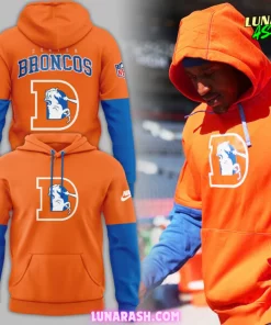 Denver Broncos Throwback To 77 Orange Hoodie 1