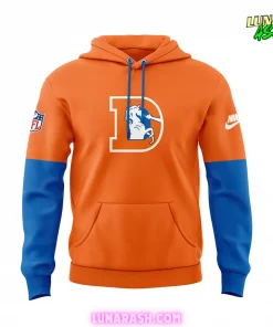 Denver Broncos Throwback To 77 Orange Hoodie 2