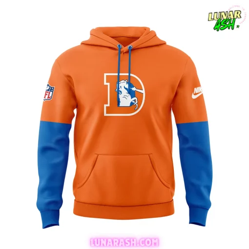 Denver Broncos Throwback To ’77 Orange Hoodie