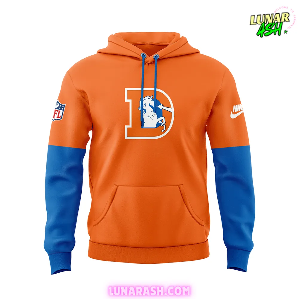 Denver Broncos Throwback To '77 Orange Hoodie Denver Broncos Throwback To '77 Orange Hoodie