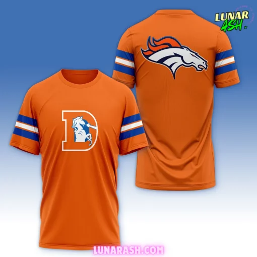 Denver Broncos Throwback To 77 Orange T-Shirt