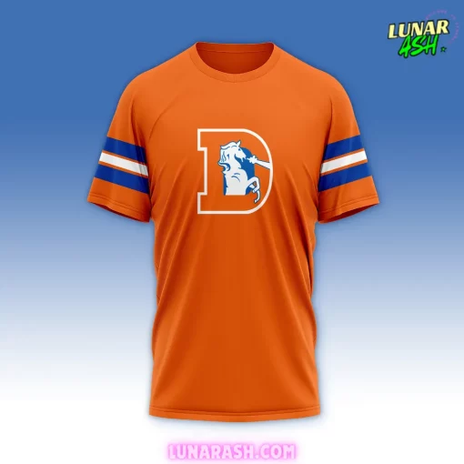 Denver Broncos Throwback To 77 Orange T-Shirt