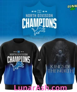 Detroit Lions 2024 North Champions Kings of the North Sweatshirt